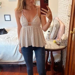 Babydoll peplum tank top